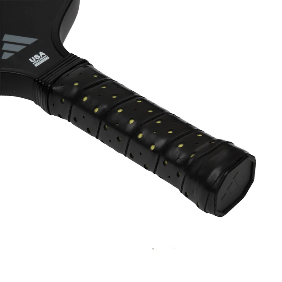 Handvat Adidas RX Carbon ATTK 2025 pickleballracket – verlengd model met ruw carbon blad, 16 mm dikte en brede sweetspot voor agressief aanvallend spel.