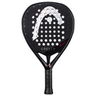 Vooraanzicht van de zwarte padel racket Coello Pro 2025 met wit Head logo en het woord Coello onderaan.