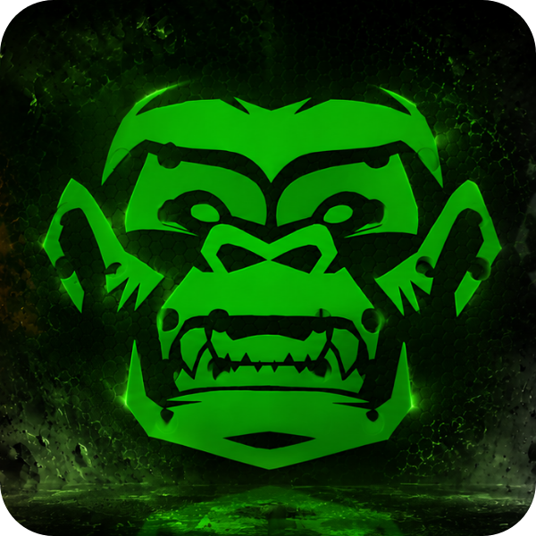 Groen aaplogo Mono Fuerte