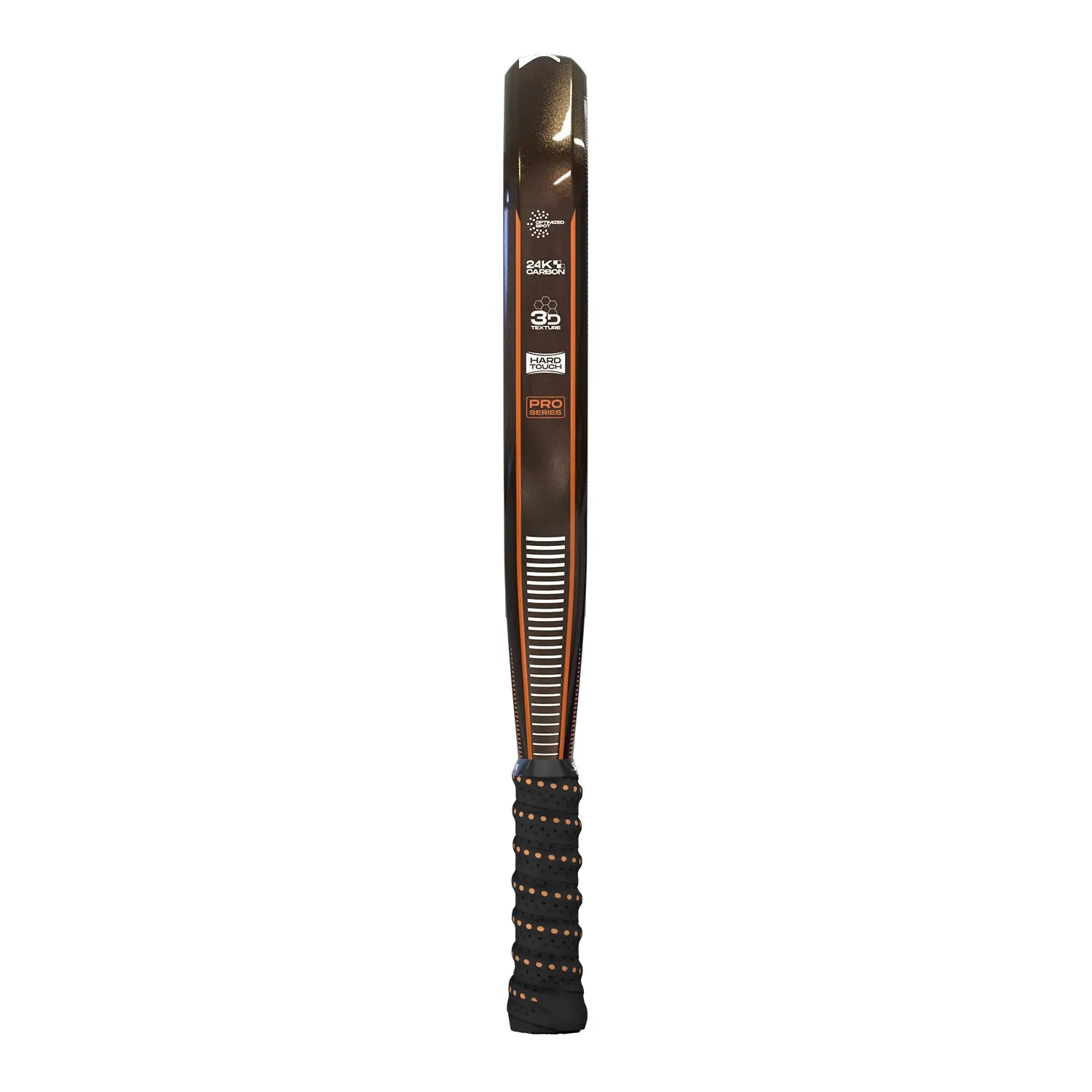 Zijaanzicht Siux Fenix Pro 5 2025 padelracket – Álex Chozas Edition. Diamantvorm met 24K Carbon, Hard EVA-kern en 3D-ruw oppervlak.