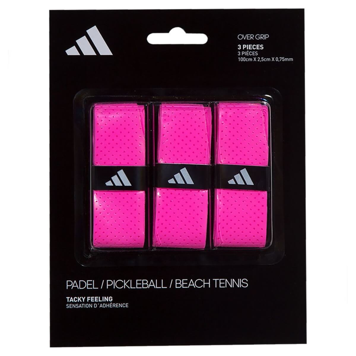 Adidas overgrip padel 3 stuks kleur roze