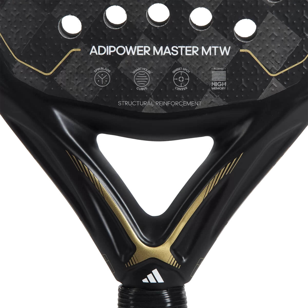 Adidas Adipower Multiweight Masters LTD padel racket close-up