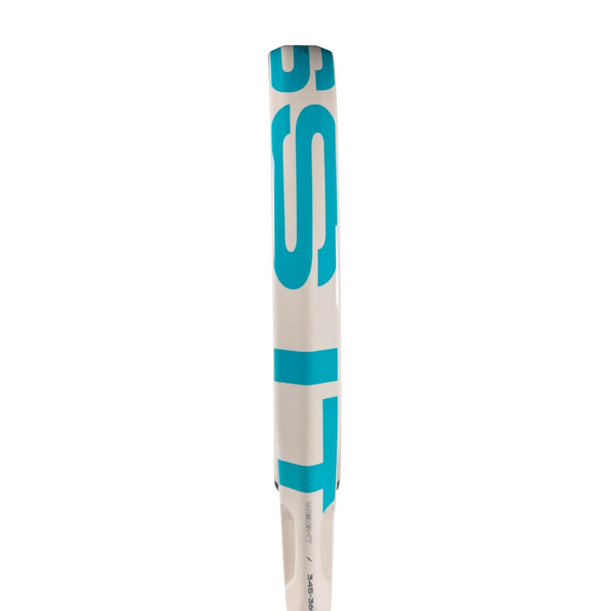Adidas Cross It Light 3.4 witte padel racket met donkerblauw adidas logo zijaanzicht