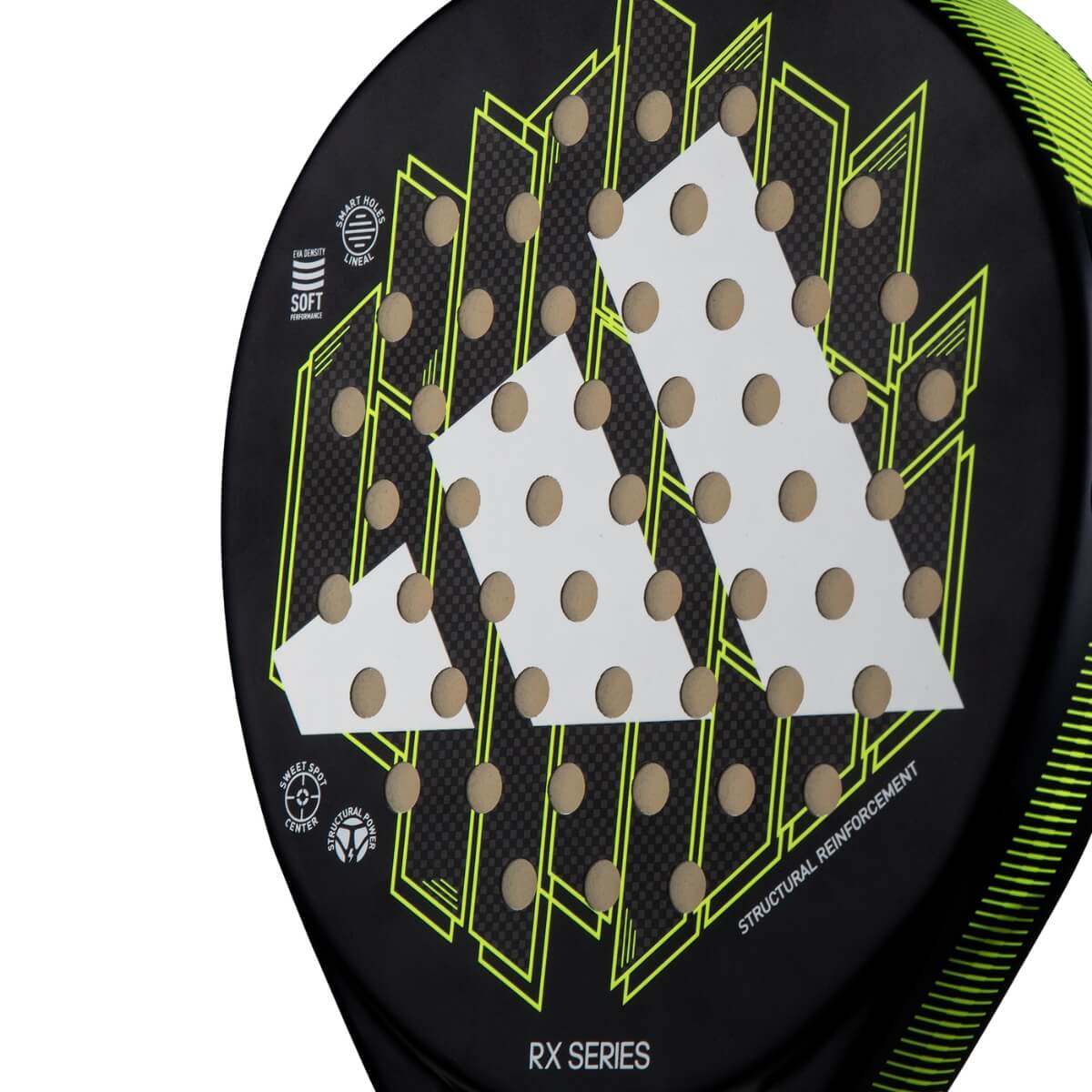 Adidas RX Series Lime 2024 padel racket slagoppervlak