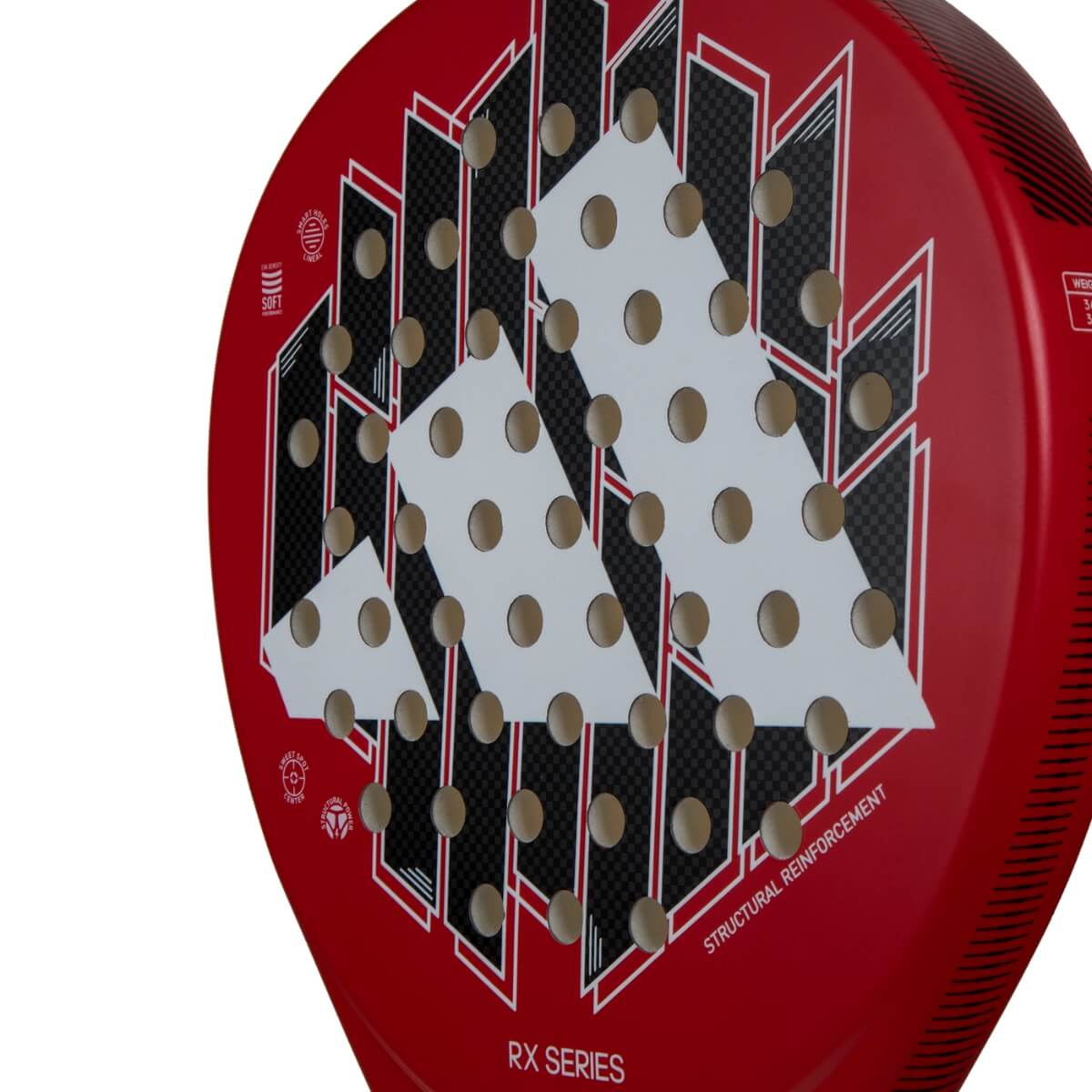 Adidas RX Series Red 2024 padel racket slagoppervlak
