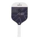 Vooraanzicht pickleball racket wit met paarse details en logo Osaka