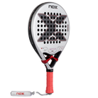 Schuin vooraanzicht grijs padel racket Nox Ventus Control 3k 2027 by Miguel Lamperti