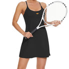 Pace sport kleedje zwart met oranje racket logo