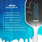 Selkirk SLK Evo 2.0 Power Max  paddle / racket specificaties
