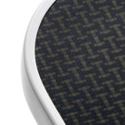 Selkirk SLK Halo Pro XL pickleball paddle zwart met blauwe schijn close-up carbon materiaal