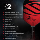 Selkirk Vanguard 2.0 S2 paddle / racket specificaties