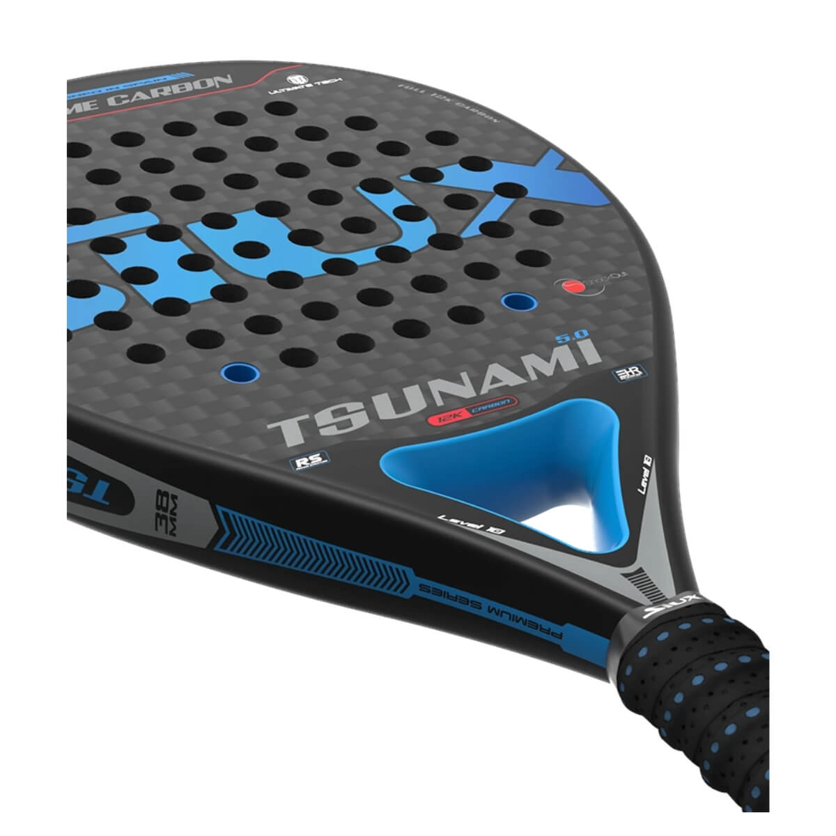 Siux Tsunami 5.0 12k padel racket close-up 1