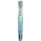 Zijaanzicht padel racket Adidas Cross It Light Pro EDT 2026, lichtblauw racket met grijs blauw Adidas logo met fluo gele details en wit handvat