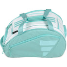 Zijaanzicht padeltas wit met appelblauwzeegroen Adidas