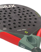 Detail slagoppervlak Siux Trilogy Pro 2026 Ash Green – Controle Padelracket | 24K Carbon