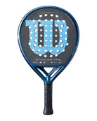 Vooraanzicht Wilson Endure Pro V1 Azul Momo González: rond controle-padelracket met 3K carbon, Control Foam-kern en lage balans (260 mm).