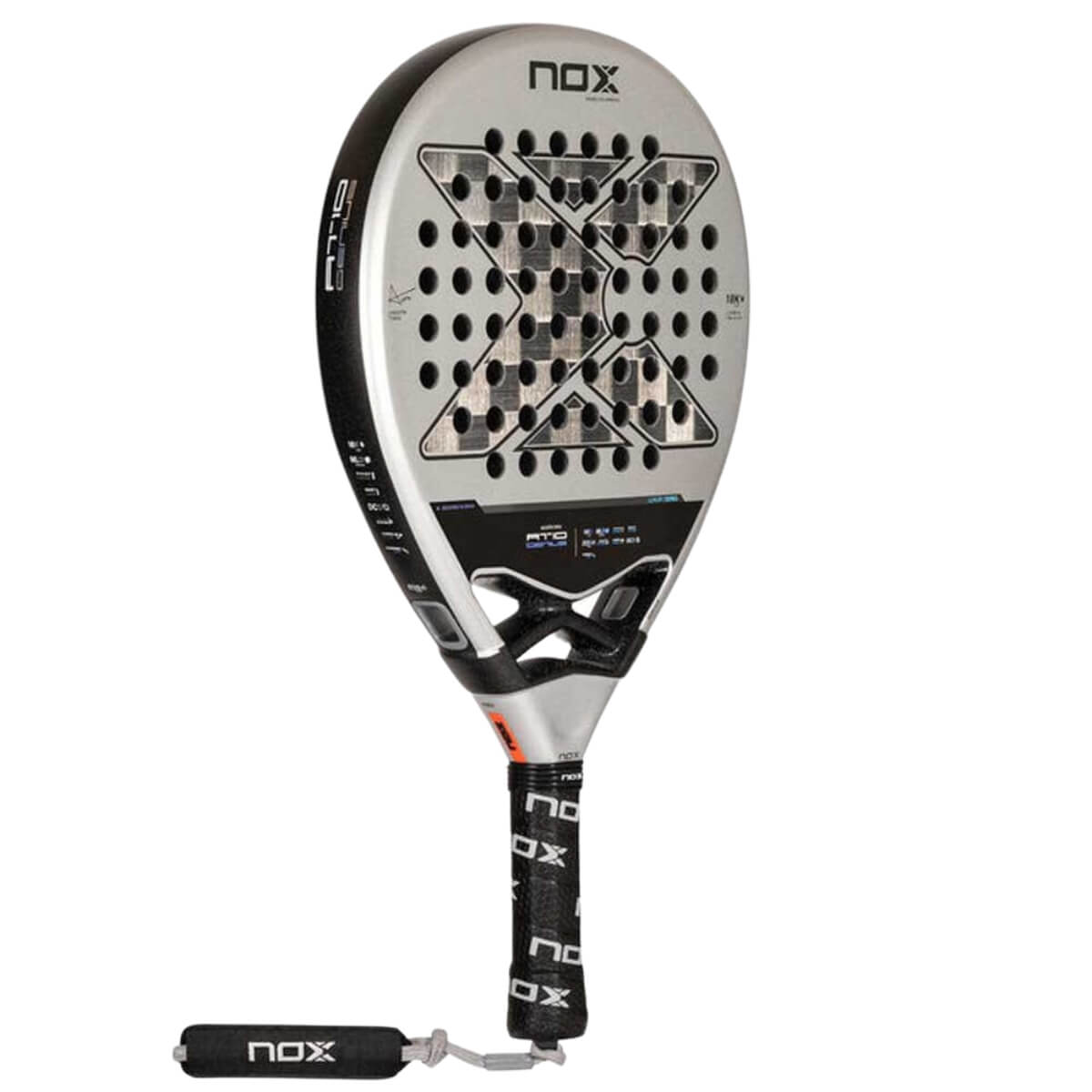 Nox AT10 Genius 18k alum 2024 padel racket zijaanzicht