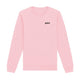 Roze sweater met zwart logo pace op de borst